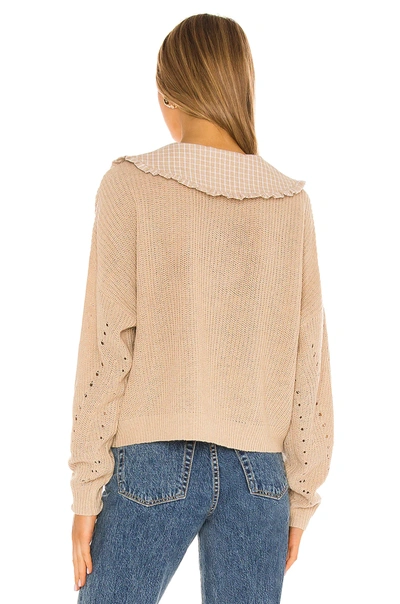 Shop Line & Dot Scarlett Collared Cardigan In Nude