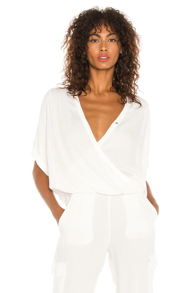 Shop Bobi Beach Crepe Top In Ivory