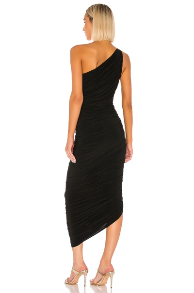 Norma Kamali Diana One-shoulder Ruched Stretch-jersey Dress In Black