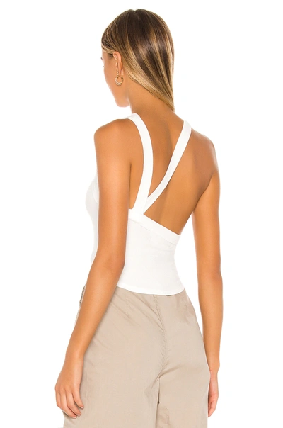 The Line By K Ximeno Open-back Ribbed Stretch-jersey Top In White