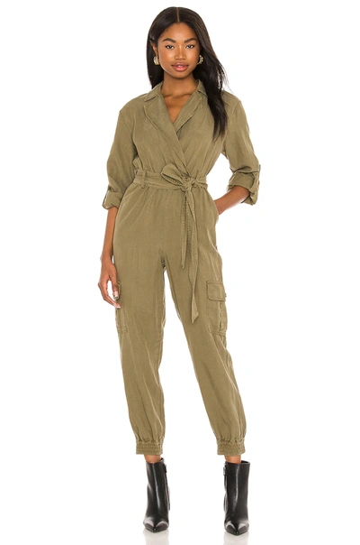Shop Alice And Olivia Bessie Jumpsuit In Olive
