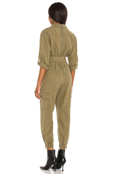 Shop Alice And Olivia Bessie Jumpsuit In Olive