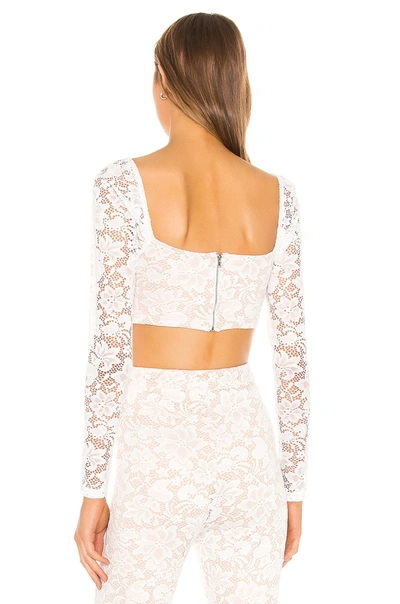 Shop Superdown Justene Sheer Lace Top In White