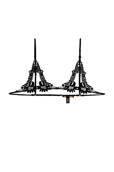 Kiki De Montparnasse Lace Ouvert Soft Bra In Black