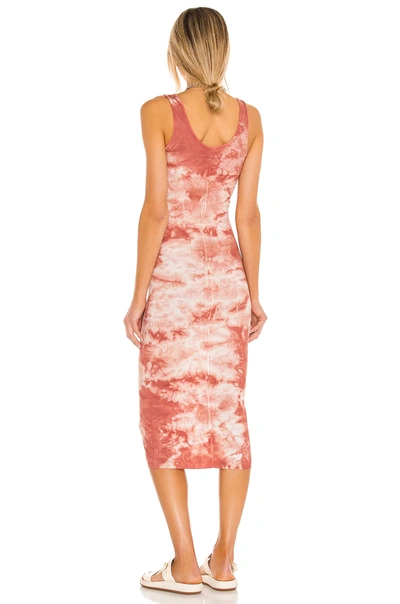 Shop Enza Costa Silk Rib Tank Midi Dress In Adobe Ionic