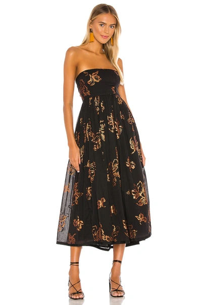 Shop Free People Baja Babe Midi Dress In Black Combo