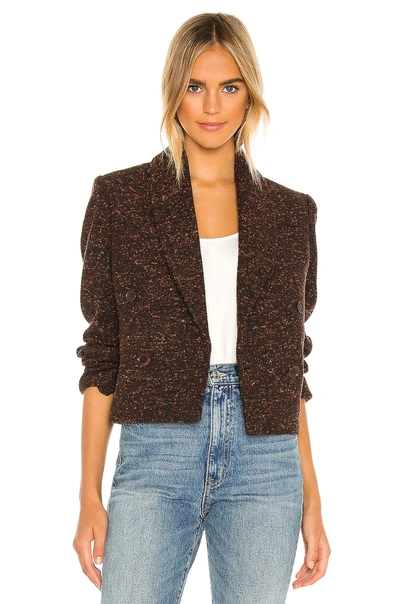 Shop Anine Bing Mae Blazer In Dark Rust