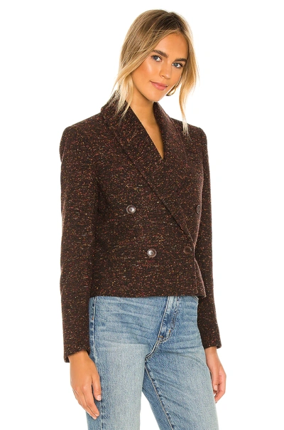 Shop Anine Bing Mae Blazer In Dark Rust