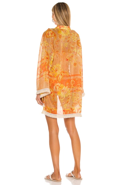 Shop Agua Bendita X Revolve Juana Kimono In Orange