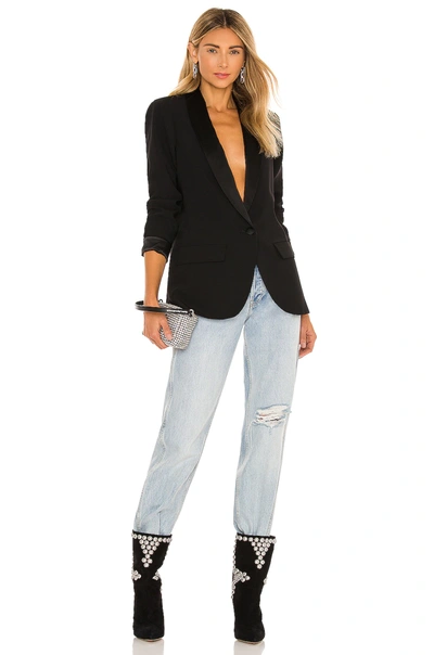 Shop Amanda Uprichard Jane Blazer In Black