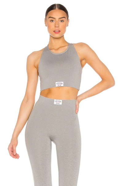 Shop Adam Selman Sport Adam Selman Racer Crop Top In Heather Grey