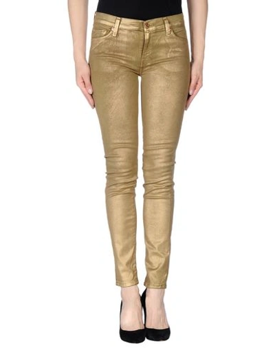 7 For All Mankind Jeans In Gold