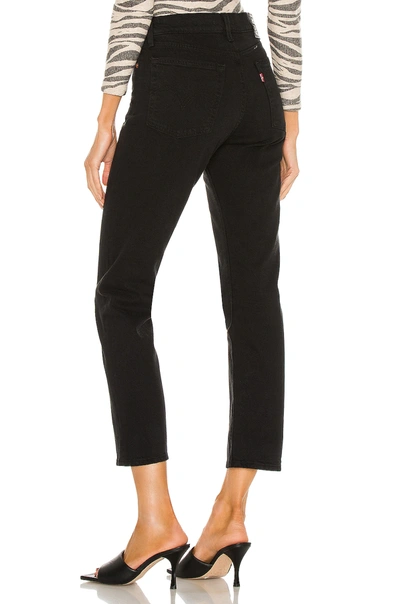 Shop Levi's Wedgie Straight Ankle In Black Heart