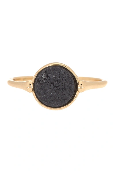 Shop Covet Semi-precious Drusy Ring In Gold
