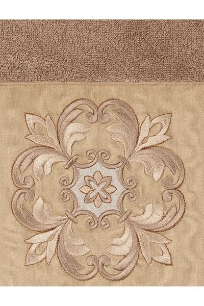 Linum Home Alyssa Embellished Bath Towel In Latte