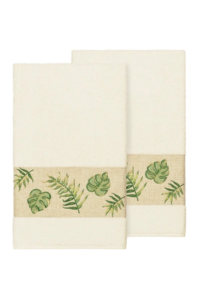 Linum Home Zoe Embellished Bath Towel In Cream