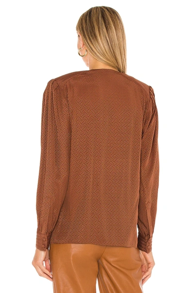 Shop Ronny Kobo Polly Top In Dark Brown