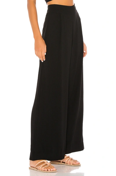 Shop Indah Roma Wide Leg Tuxedo Pant In Black