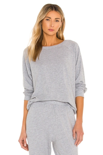 Shop Eberjey Blair Sweatshirt In Heather Grey