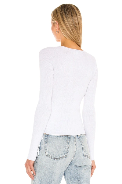 Shop Autumn Cashmere Rib Open Side Cropped Top In Bleach White