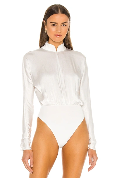 Shop Sau Lee Gwyneth Bodysuit In Ivory