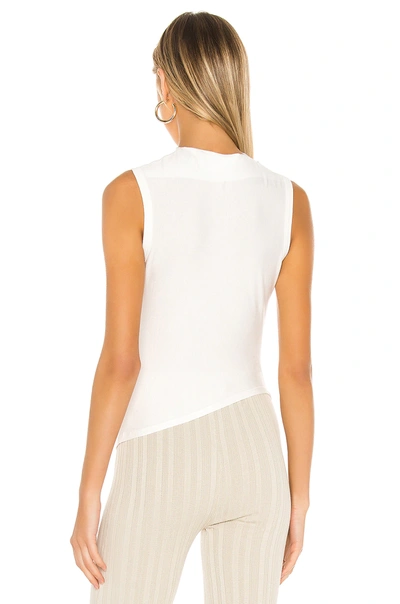The Line By K Selma Cowl-neck Loose-fit Stretch-jersey Top In Ivory