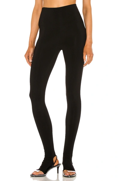 Shop Norma Kamali Legging With Footie In Black