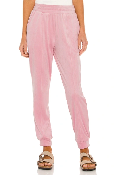 1.state Velour Drawstring Jogger Pants In Rose Pink