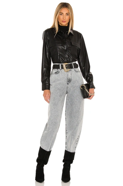 Shop Amanda Uprichard X Revolve Fritzi Leather Top In Black