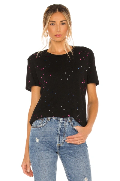 Shop Michael Lauren Hermosa Tee In Black & Pink Splatter