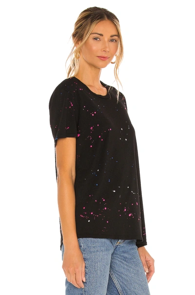 Shop Michael Lauren Hermosa Tee In Black & Pink Splatter