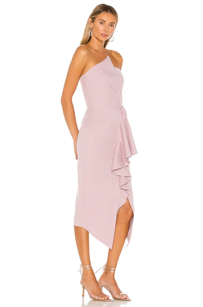 Elliatt Reception Cascade Ruffle Strapless Cocktail Dress In Iris