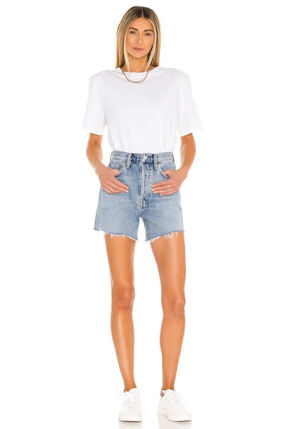 Shop Agolde Riley Short In Snapshot