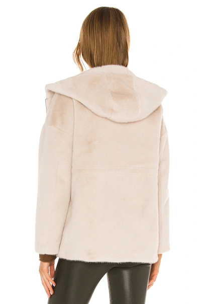 Shop Elliatt Portofino Faux Fur Jacket In Ivory