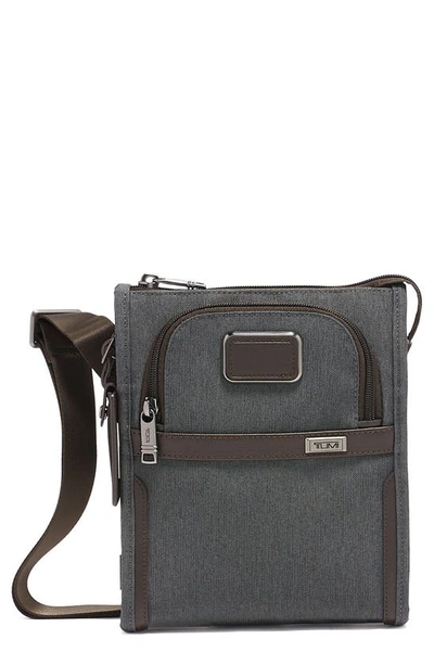 Shop Tumi Alpha 3 Small Crossbody Pocket Bag In Anthracite