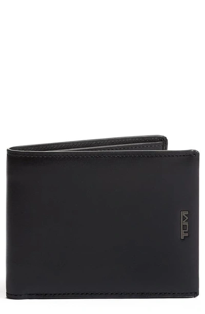 Shop Tumi Wallet Global Leather Wallet In Black Smooth