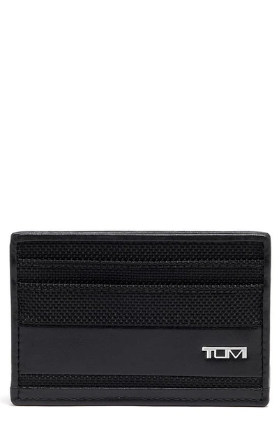 Shop Tumi Slim Leather Card Case In Black