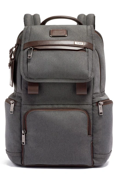 Shop Tumi Alpha 3 Flap Backpack In Anthracite