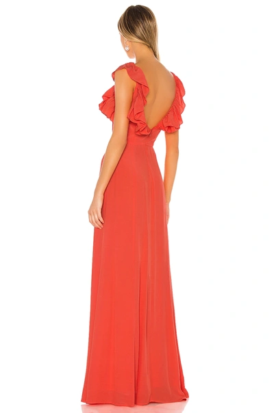 MILA 长裙 – 红橙色