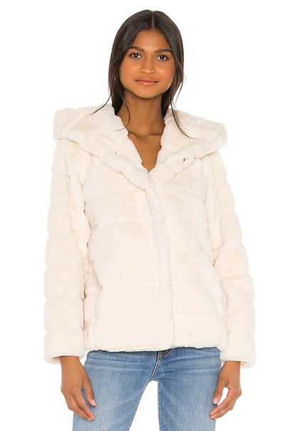 Shop Apparis Goldie Faux Fur Jacket In Ivory