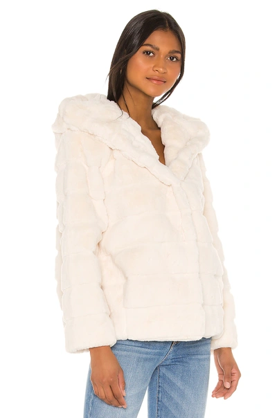 Shop Apparis Goldie Faux Fur Jacket In Ivory