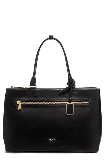 Shop Tumi Sidney Leather Business Tote In Black