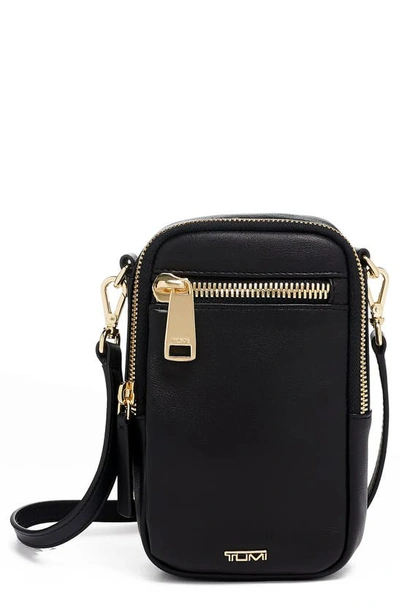 Shop Tumi Katy Leather Crossbody Bag In Black