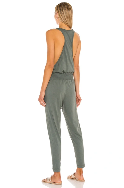 Shop Bobi Supreme Jersey Jumpsuit In Dark Sage