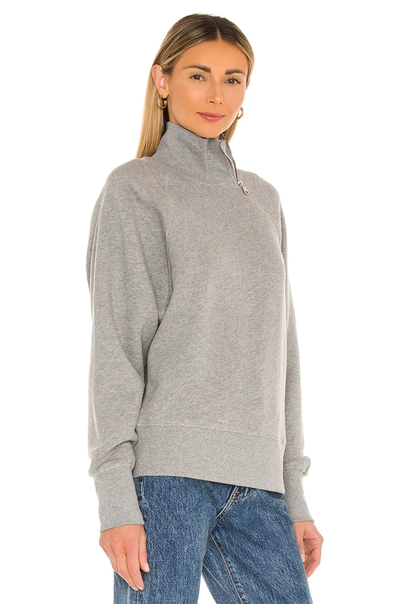 Shop Marissa Webb Funnel Neck Sweatshirt In Heather Grey