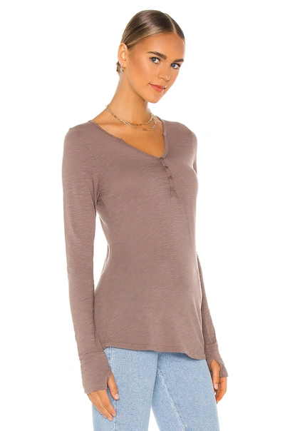 Michael Lauren Tahoe Tee In Brown Satin