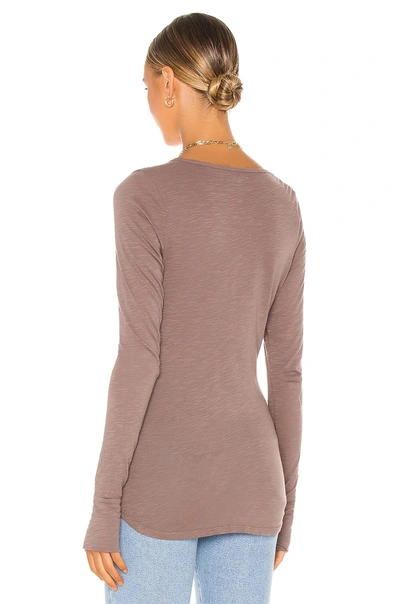 Michael Lauren Tahoe Tee In Brown Satin