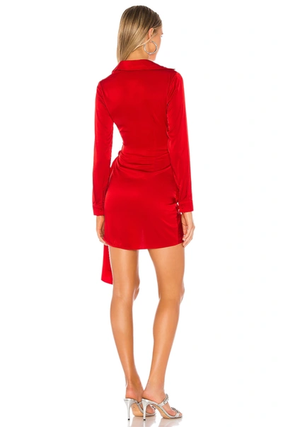 Shop Superdown Sophie Draped Mini Dress In Red