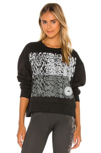 Shop Adidas By Stella Mccartney Graphic Sweatshirt In Black