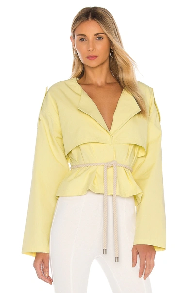 Shop L'academie The Armelle Jacket In Pale Yellow